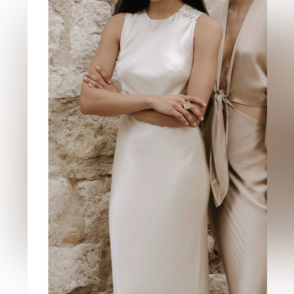 La June Bias Sleeveless Midi Dress